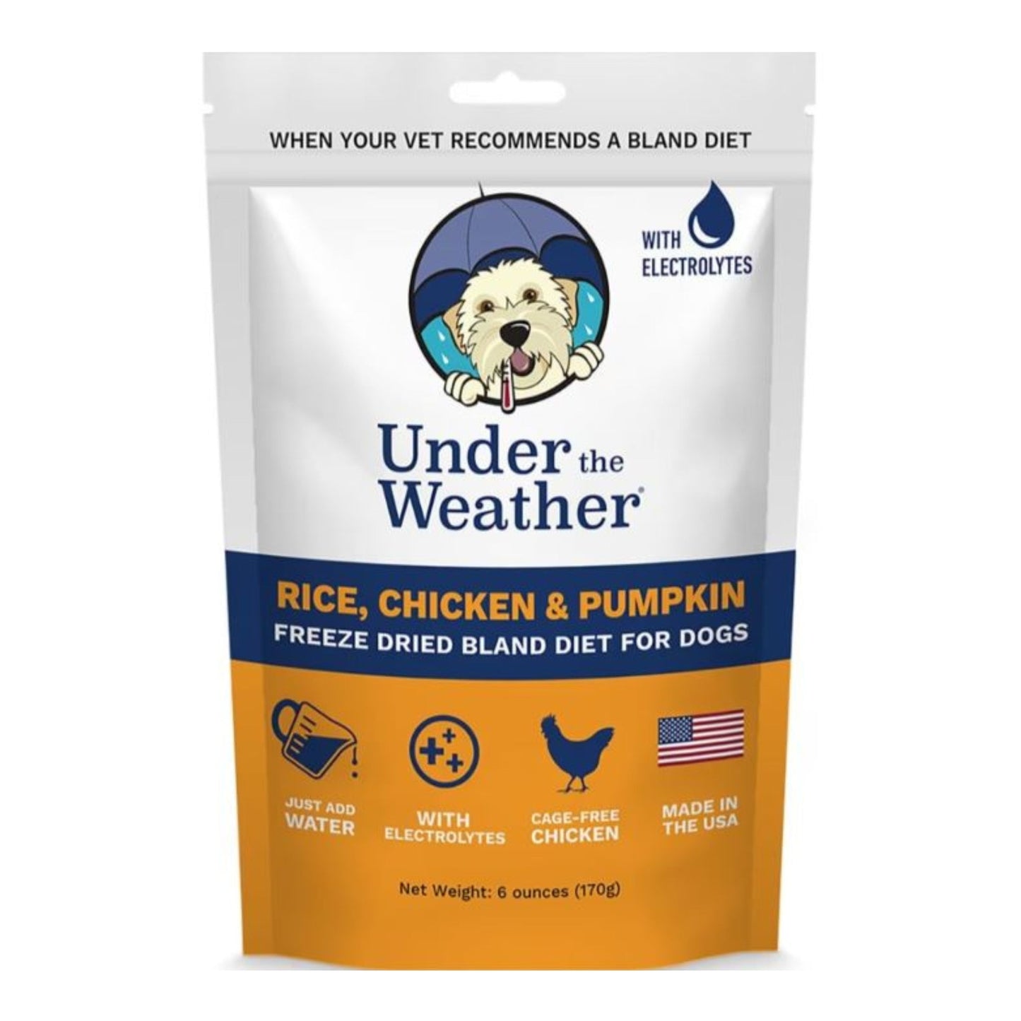 Under The Weather Bland Diet For Dogs Chicken/Rice/Pumpkin 6oz.