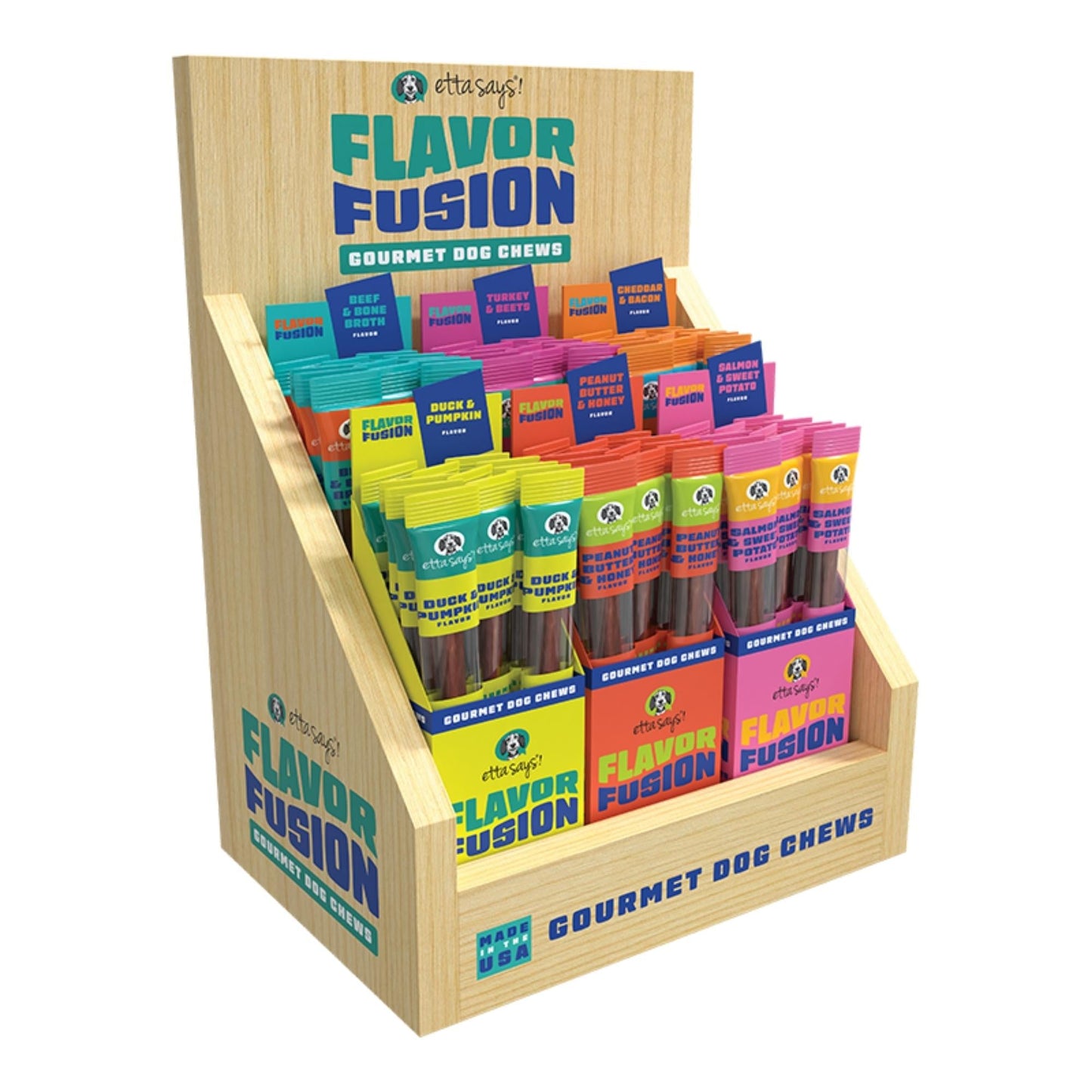 Etta Says Dog Flavor Fusion Chew Display (Case of 144)