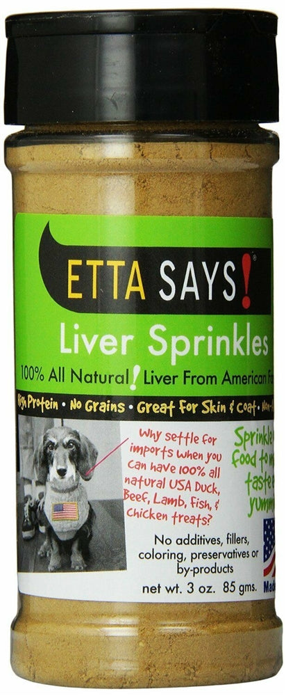 Etta Says! Liver Sprinkles 100% All Natural Dog Food Topper 1ea/3oz.