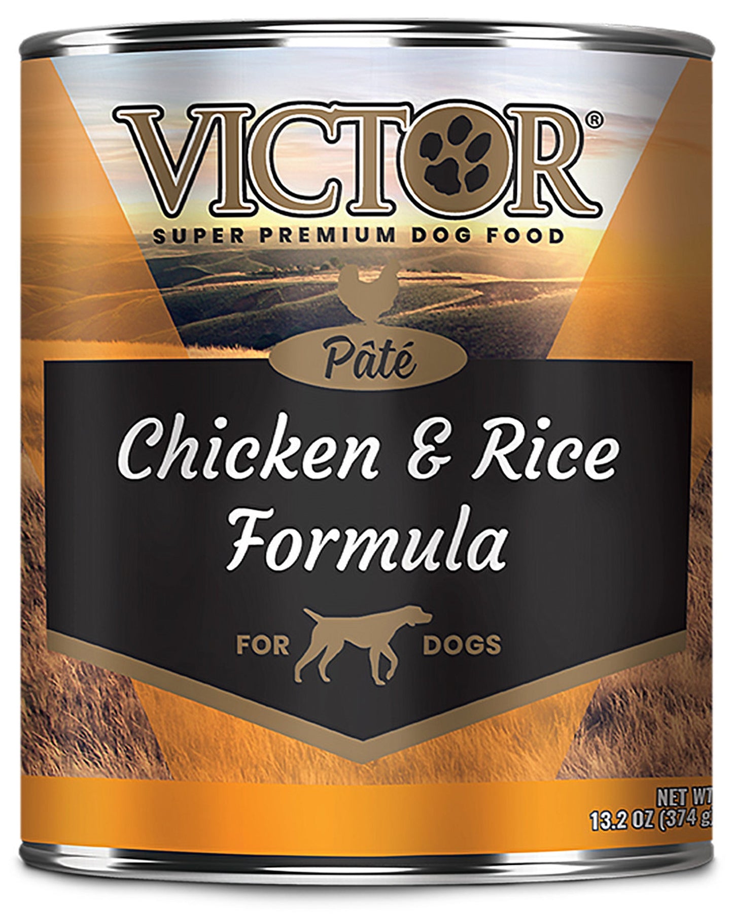 Victor Super Premium Dog Food Wet Dog Food Chicken & Rice Pate 13.2oz. (Case of 12)