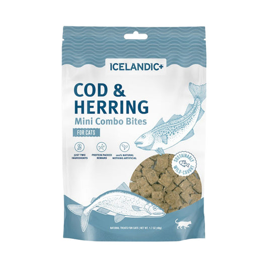 Icelandic Cat Mini COD & Herring Combo Bites 1.7oz.