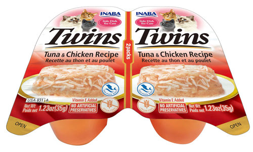 Inaba Cat Twin Cups Tuna Chicken 6Ct/2.46Oz