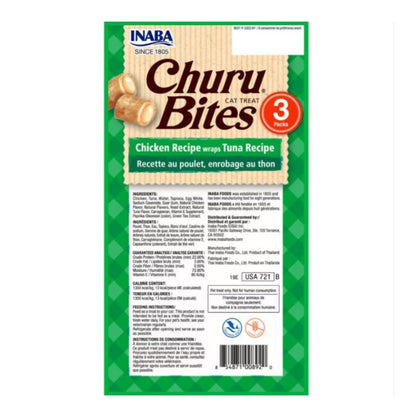 Inaba Churu Bites Cat Treats Tuna .35oz.-3 Pk (Case of 6)