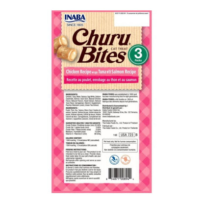 Inaba Churu Bites Cat Treats Tuna/Salmon .35oz.-3 Pk