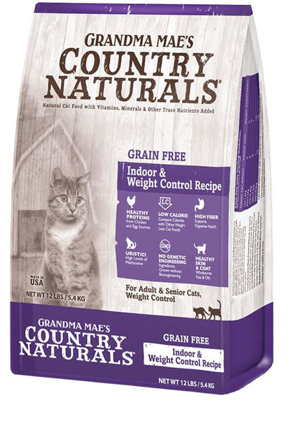 Grandma Mae's Country Naturals Grain Free Indoor & Weight Control Dry Cat Food Chicken 1ea/4 lb