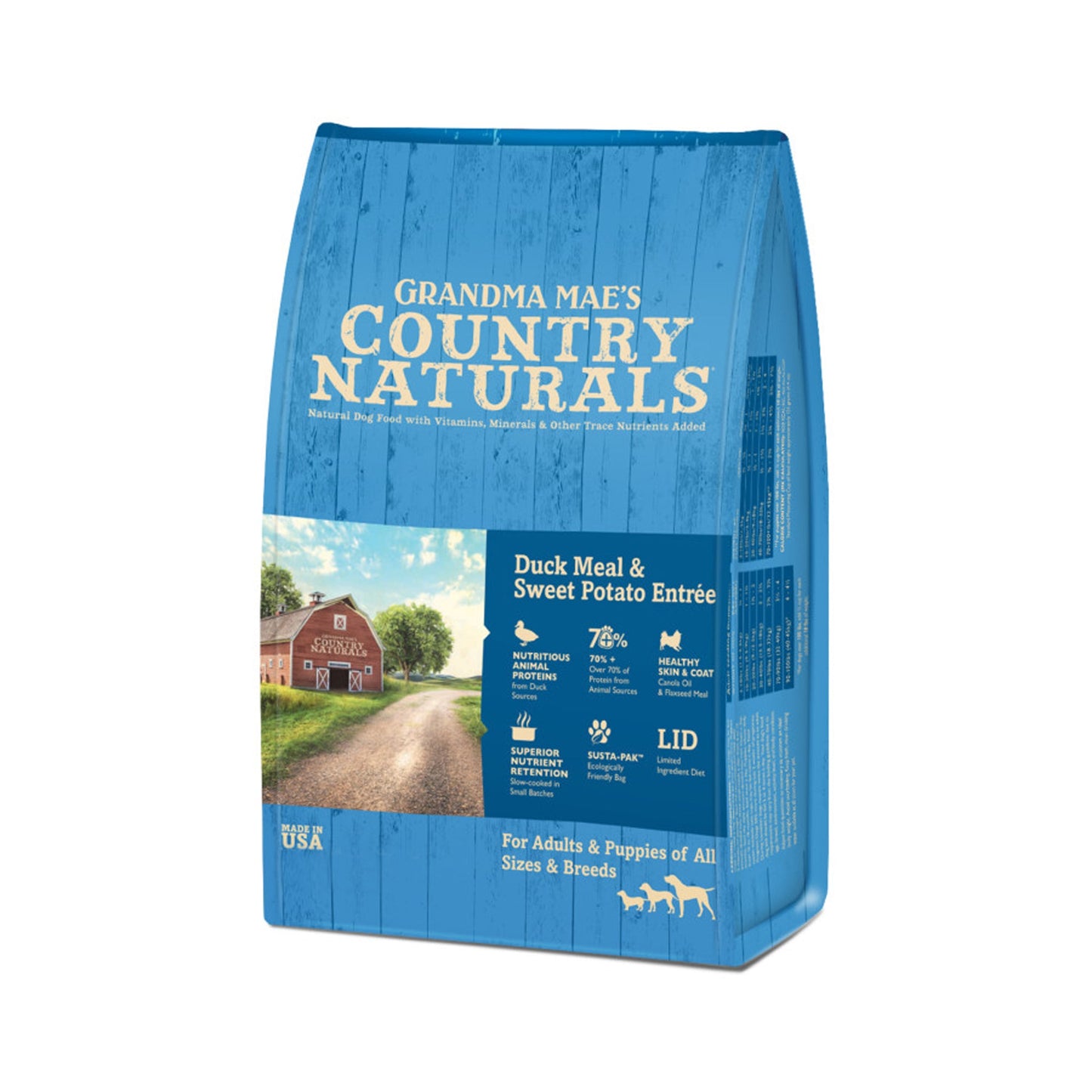 Grandma Mae's Country Naturals Dry Dog Food Duck Meal & Sweet Potato 1ea/4 lb