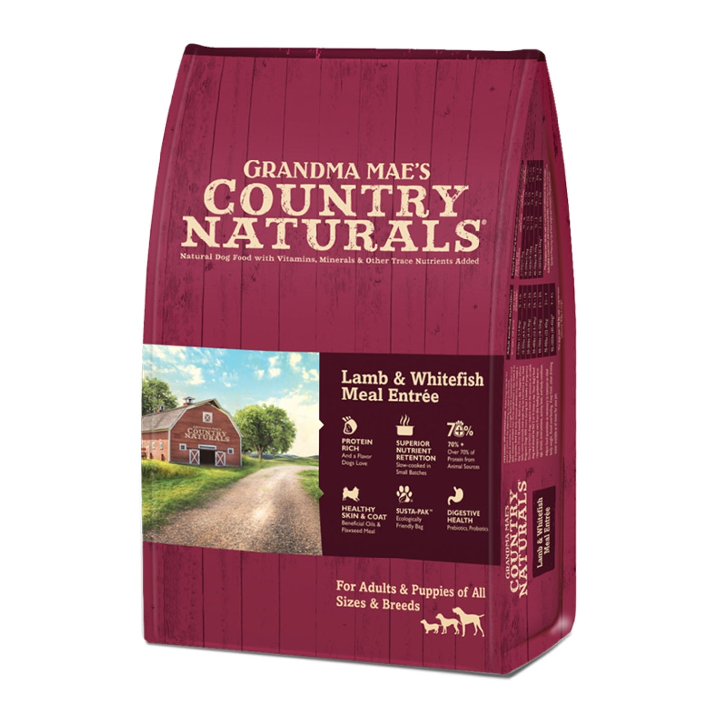 Grandma Mae's Country Naturals Dry Dog Food Lamb & Whitefish Meal 1ea/4 lb