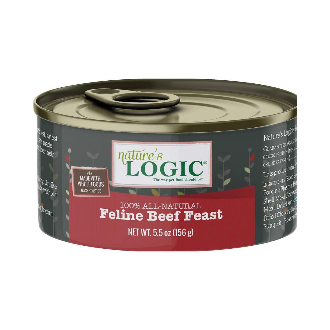 Natures Logic Cat Grain Free Beef 5.5oz. (Case of 24)