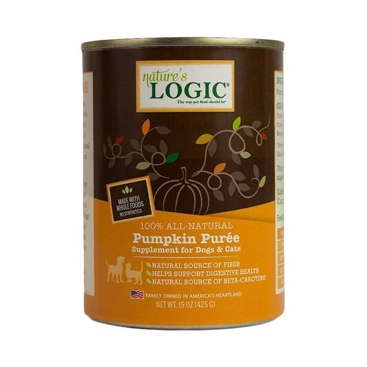 Natures Logic Dog Cat Pumpkin Puree 15oz.