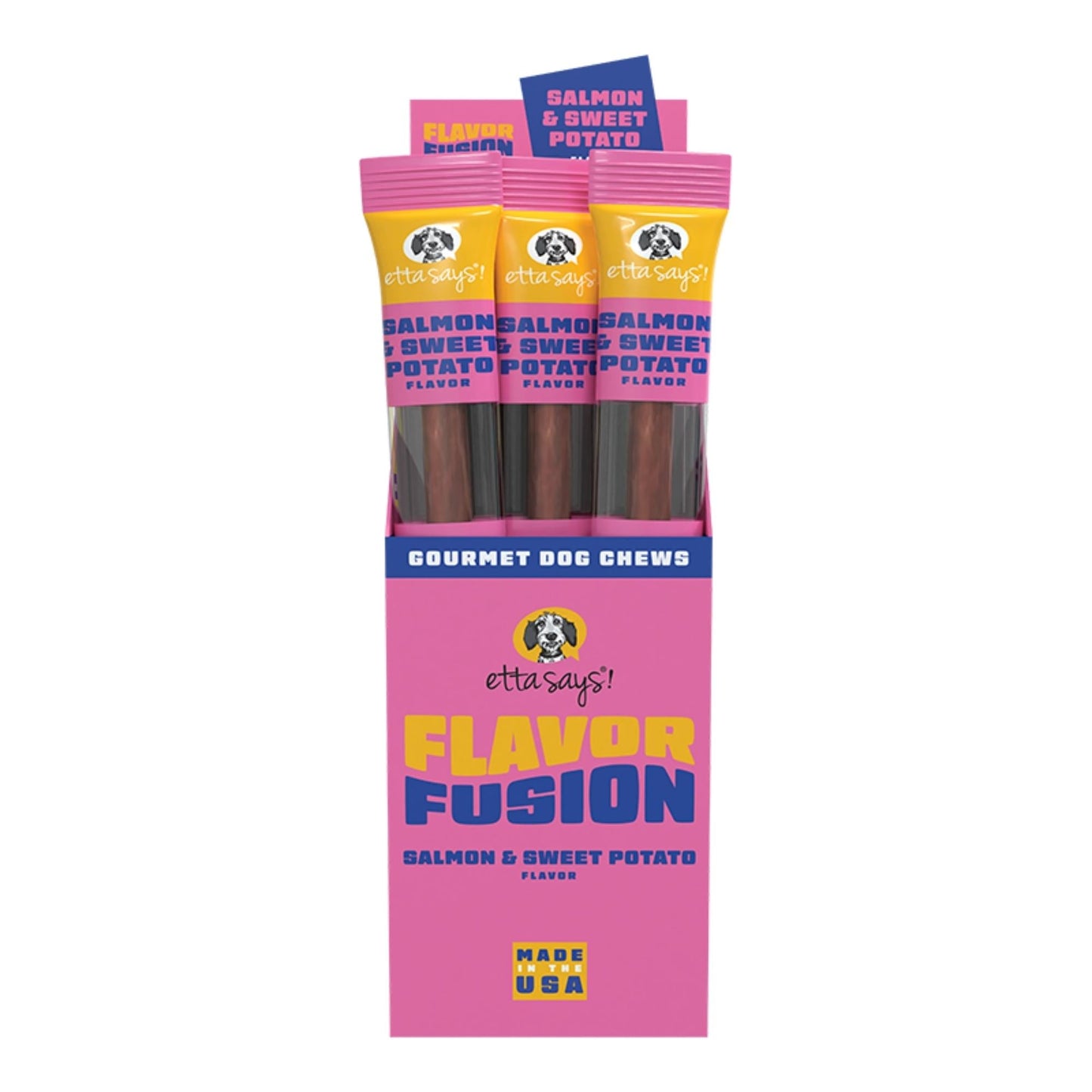 Etta Says Dog Flavor Fusion Chew Salmon 1.75oz. (Case of 12)