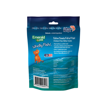 Emerald Pet Wholly Fish! Crunchy Cat Treats Salmon 1ea/3 oz