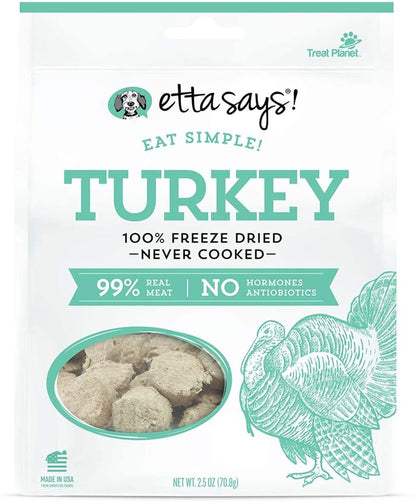 Etta Says! Eat Simple 100% Freeze Dried Turkey Dog Treats Turkey 1ea/2.5 oz