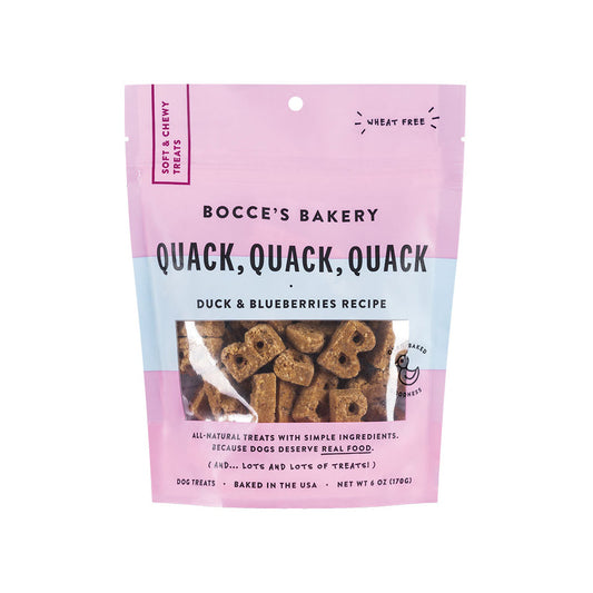 Bocces Bakery Dog Soft And Chewy Quack Quack 6oz.