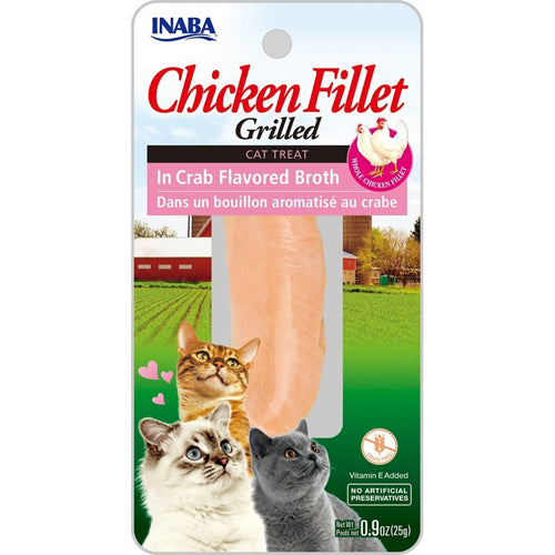 Inaba Cat Grill Fil Chicken/Crab Broth  0.9Oz/6Ct.