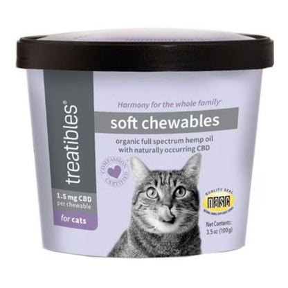 Treatibles Hemp Soft Chewables For Cats Chicken 100 Ct