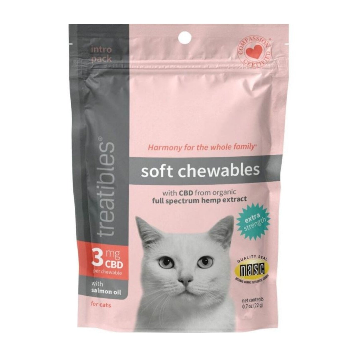 Treatibles Extra Strength Cat Soft Chews Salmon 3 MG-20 PK