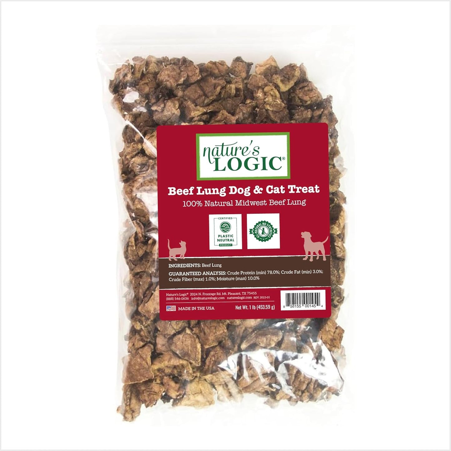 Natures Logic Dog Beef Lung Treat