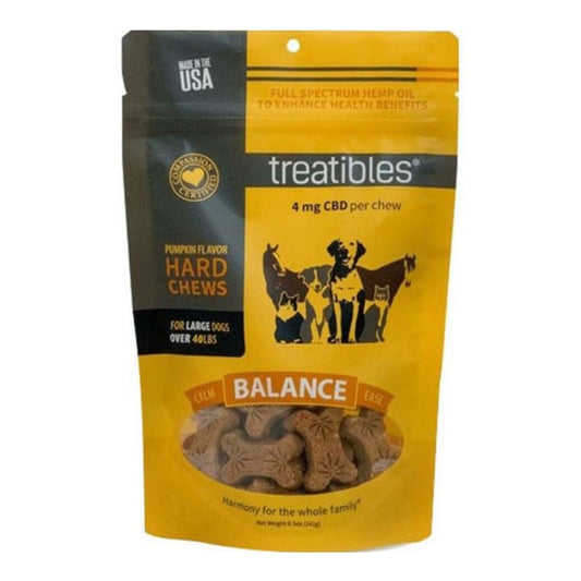 Treatibles Hemp Wellness Hard Chews Balance Pumpkin Large-7 Ct