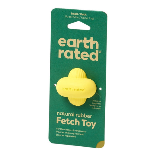 Earth Rated Dog Fetch Toy Yellow Rubber Small