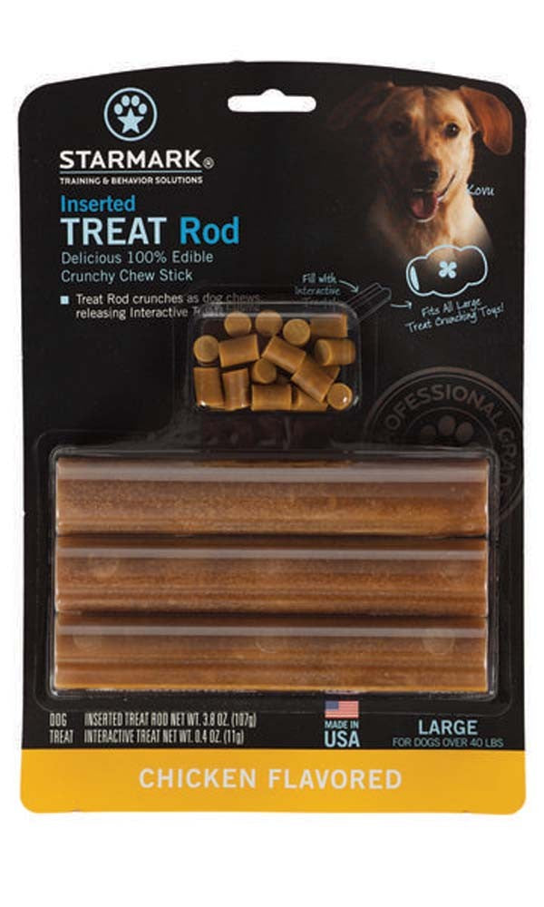 Starmark Inserted Dog Treat Rod Chicken USA 1ea/LG