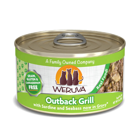 Weruva Cat Outback Grill with Sardine and Seabass in Gravy 3oz. (Case of 24)