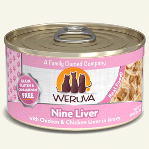 Weruva Cat Nine Liver with Chicken and Chicken Liver in Gravy 3oz. (Case of 24)