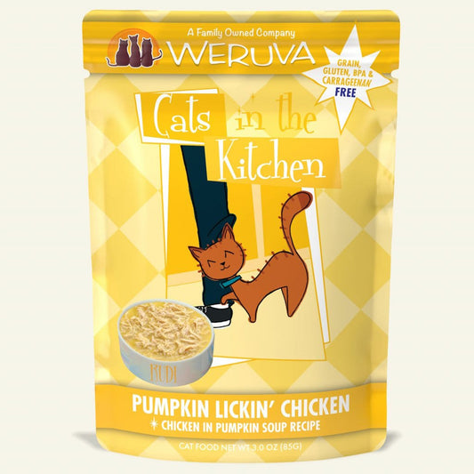 Cats In The Kitchen Pumpkin Licking Chicken in Pumpkin Soup 3oz. Pouch (Case of 12)