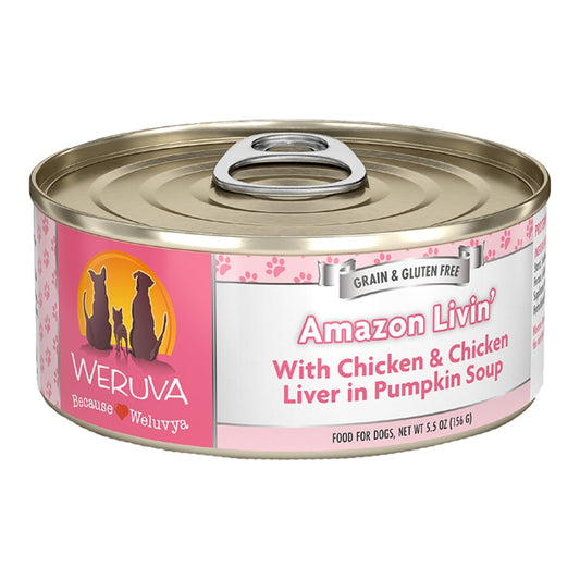 Weruva Dog Amazon Liver With Chicken And Chicken Liver In Pumpkin Soup 5.5oz. (Case of 24)