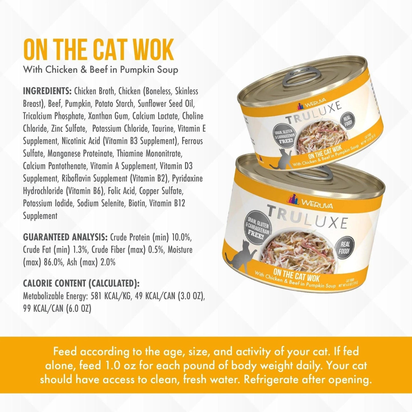 Truluxe Cat On The Cat Wok 6oz. (Case of 24)