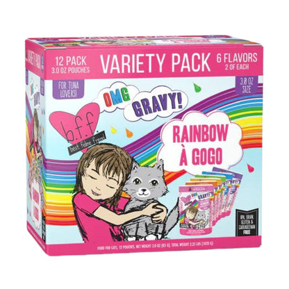 BFF Cat Omg Rainbow Variety Pack 3oz. Pouch (Case of 12)