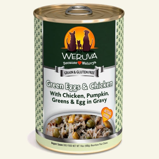 Weruva Dog Green Eggs And Chicken With Chicken; Pumpkin; Greens And Egg In Gravy 14oz. (Case of 12)