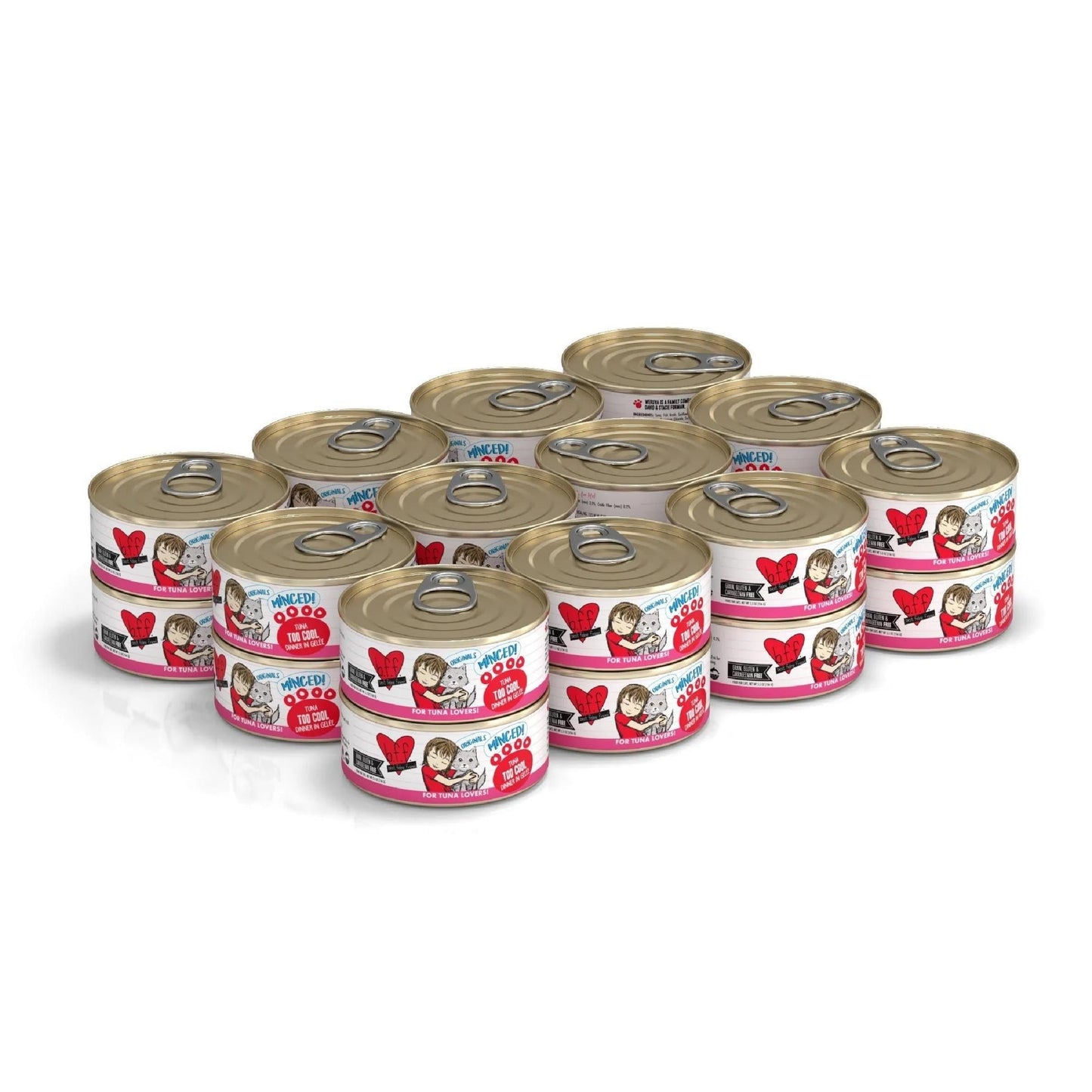 BFF Cat Originals Tuna Too Cool Tuna Dinner in Gele 3oz. (Case of 24)