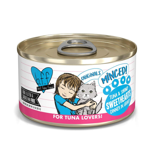 BFF Cat Originals Tuna and Shrimp Sweethearts Dinner in Gravy 3oz. (Case of 24)