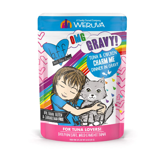 Bff Cat OMG Charm Me Tuna and Chicken Dinner in Gravy 3.0oz. (Case of 12)