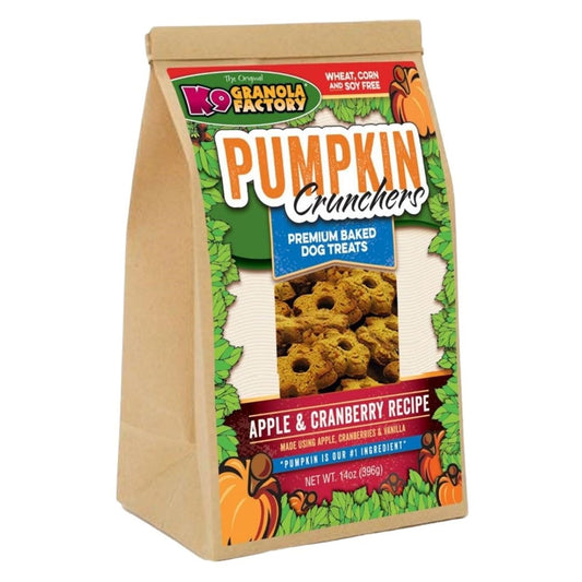 K9 Granola Factory Pumpkin Crunchers Dog Biscuits Apple & Cranberry 1ea/14 oz