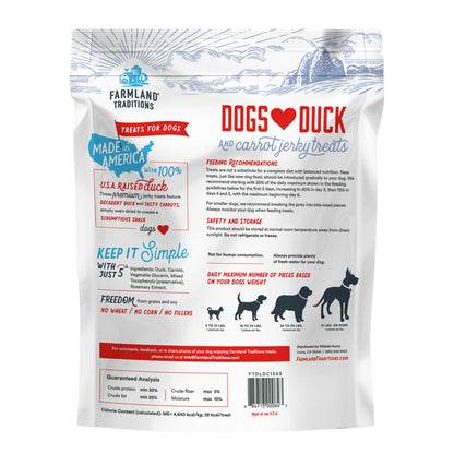 Farmland Traditions Dogs Love Duck and Carrot Dog Treats 1ea/13.5oz.