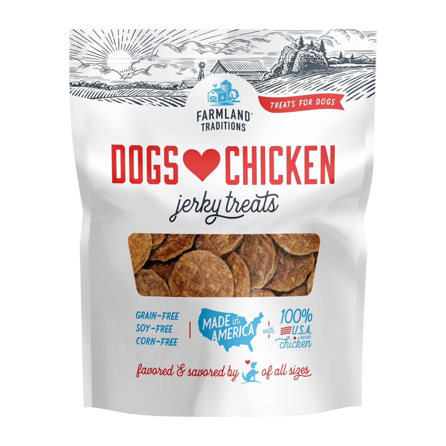 Farmland Traditions Dogs Love Chicken Jerky Dog Treats 1ea/32oz.