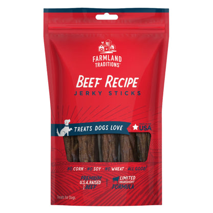 Farmland Traditions Simple Snacks Beef Jerky Sticks Dog Treats 1ea/6oz.