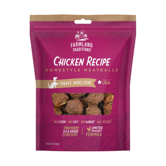 Farmland Traditions Homestyle Meatballs Dog Treats Chicken, 1ea/16oz.