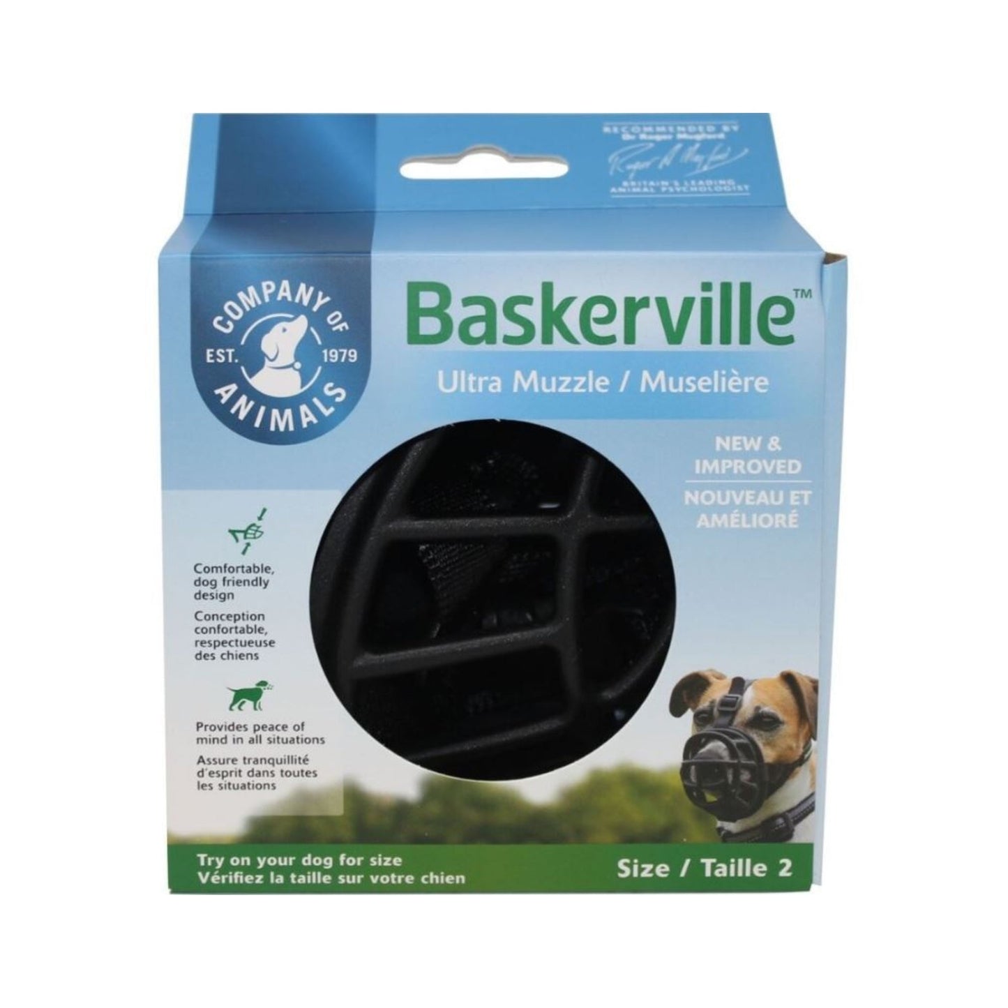 Baskerville Ultra Moldable Muzzle Black Size 2