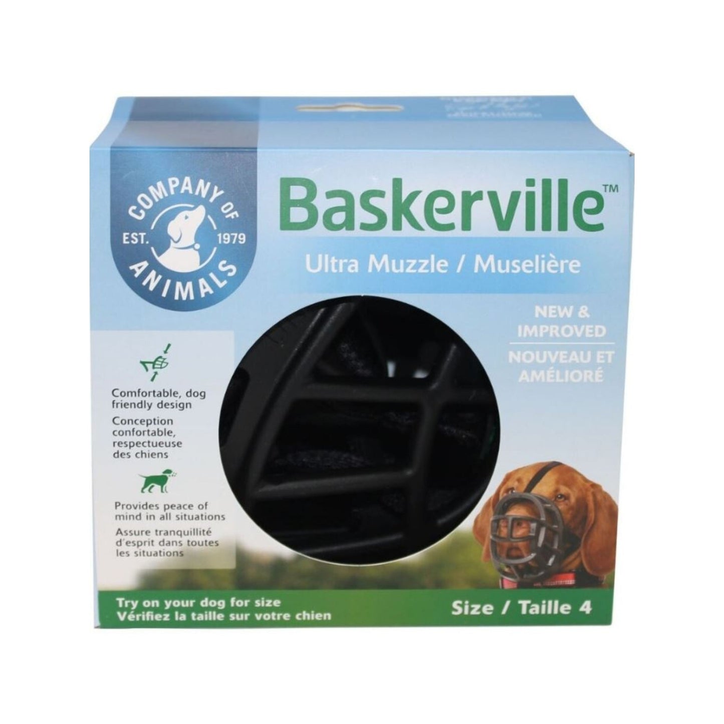 Baskerville Ultra Moldable Muzzle Black Size 4