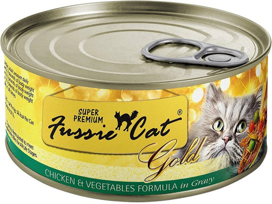 Fussie Cat Gold Chicken Veg Gravy 2.82oz. (Case of 24)