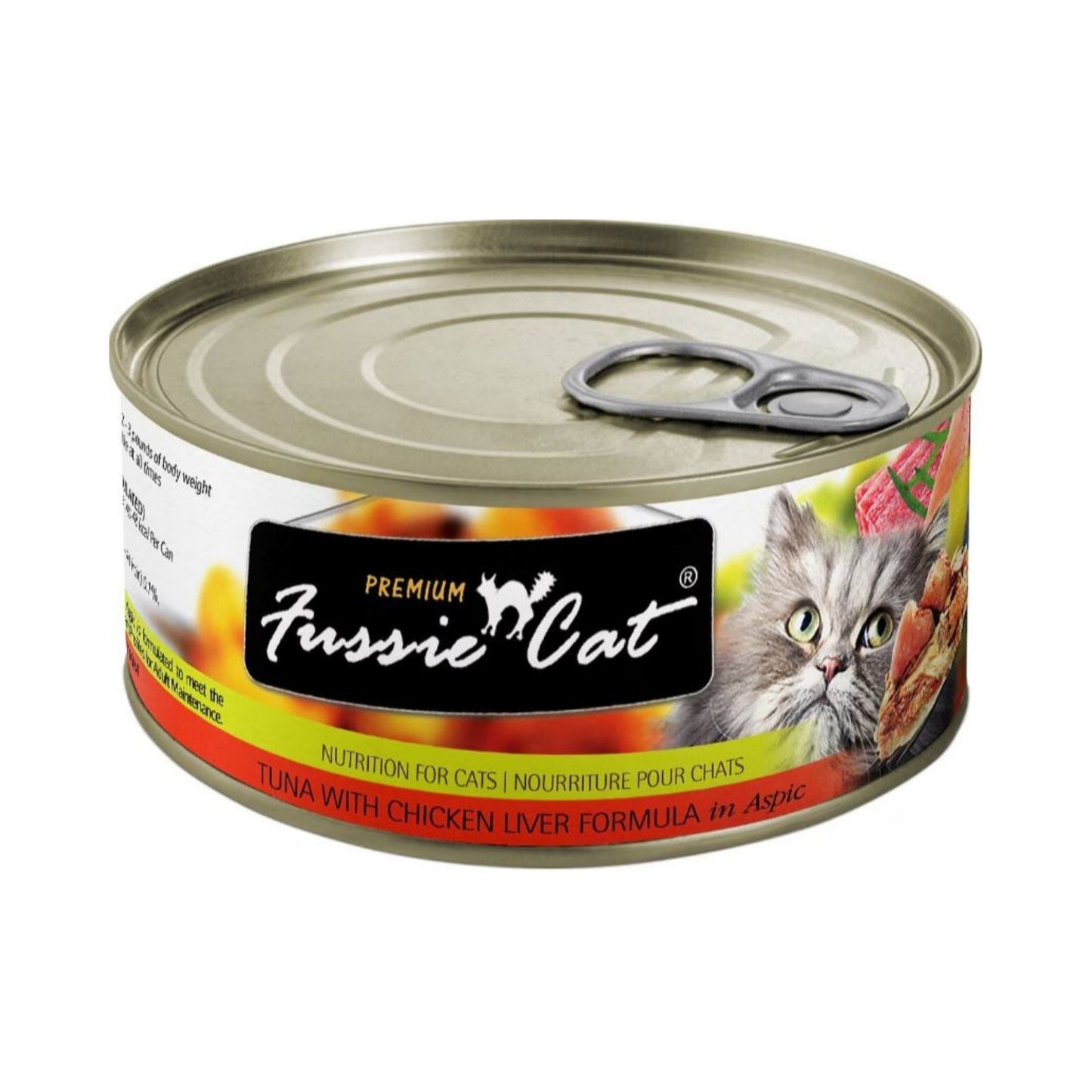 Fussie Cat Premium Tuna Chicken liver In Aspic 2.82oz. (Case of 24)