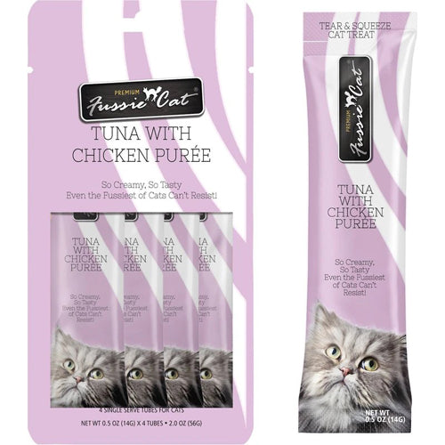 Fussie Cat Treat Tuna With Chicken Puree 2oz/18count