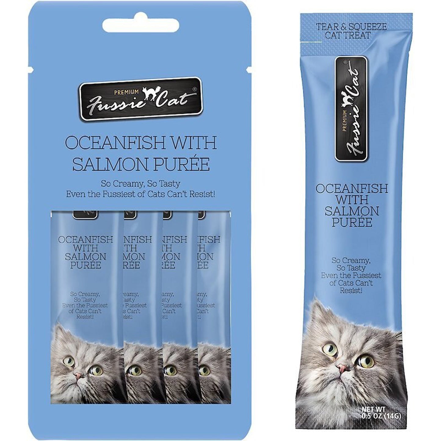 Fussie Cat Puree Oceanfish Salmon 2oz/18count