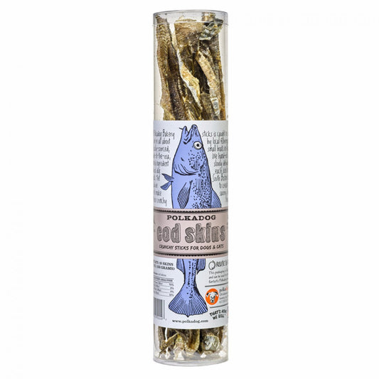 Polkadog Cod Skins Crunchy Dog And Cat Treats 2.5oz.