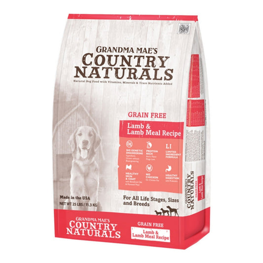 Grandma Mae's Country Naturals Grain Free Dry Dog Food Lamb & Lamb Meal 1ea/23 lb