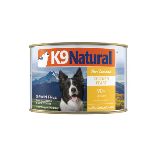 K9 Natural Canned Chicken Feat 6oz. (Case of 12)