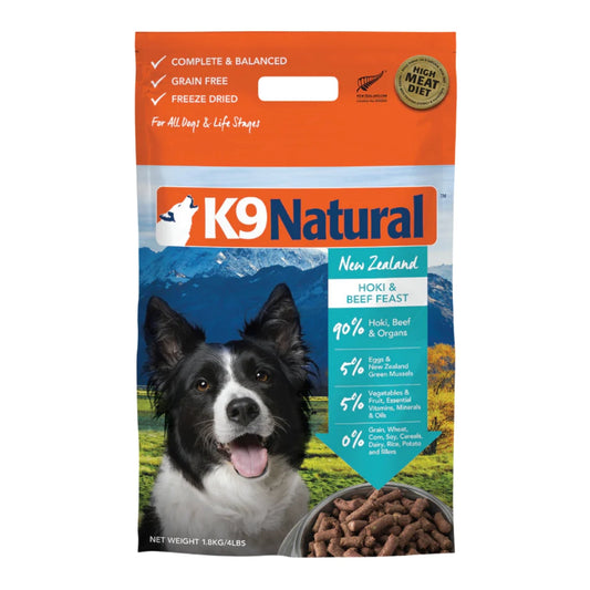 K9 Natural Dog Freeze-Dried Hoki & Beef 4Lb