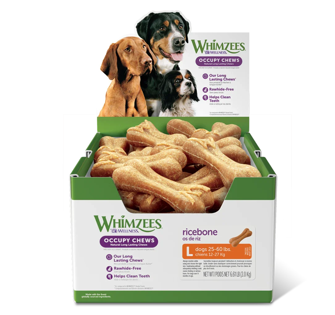 Whimzees Bulk Box Ricebone 50 Count